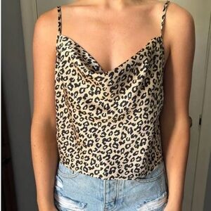 Forever 21 Animal Print Satin Cami